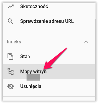 Przesyłanie mapy witryny XML w raporcie Mapy witryn w Google Search Console